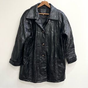 VINTAGE MAXAM ITLIAN MOSAIC BLACK PATCHWORK LAMBSKIN/LEATHER JACKET WOMANS XL